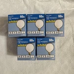 (5) Replacement Bulbs Westinghouse 03840 60w , 120v .. White Nos. Fixed Price $32.90.