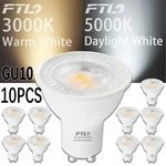 10-pack Ftl Gu10 Led Bulbs Dimmable 3000k/5000k 6w 600lm 40 Degree Spot Bulb. Fixed Price $20.55.