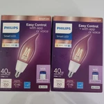 Lot 2 Philips Smart Wi-fi Light Bulb Connected Led 40 Watt Ba11 Filament Candle. Fixed Price $27.94.