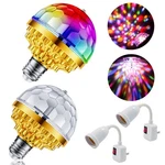 Mikwoab 2 Pack Colorful Magic Rotating Ball Light, Led Plug In Disco. Fixed Price $23.12.