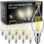 E12 Led Candelabra Bulb Dimmable, 60w Equivalent Chandelier Light Bulbs, 5.5. Fixed Price $41.88.