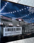 Banord 51 Outdoor String Lights, Waterproof, 18 Led Shatterproof Bulbs, Black. Fixed Price $22.00.