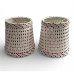 Aspen Creative 51015 Empire Clip On Mini Lamp Shades Red & White 3 X4 Set 2. Fixed Price $24.95.