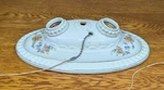 Vintage Porcelain Light Fixture Underwriters Laboratories 2-bulb. Fixed Price $63.50.