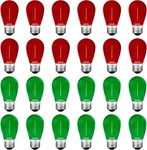 S14 Colored Led String Light Bulbs, 24-pack 1w Plastic Shatterproof Waterproof O. Fixed Price $46.87.