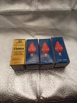 Bulbrite 15f10a 15w Fiesta Style Chandelier Bulb, Candelabra Base, Amber X (4). Fixed Price $24.42.