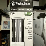 Westinghouse Lighting 3516600 54-watt 400-watt Equivalent T30 Daylight High Base. Fixed Price $50.00.