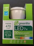Greenlite 7w Led Par20d/nfl/27k 50w 24pack Replacement Dimmable Spotlight. Fixed Price $95.00.