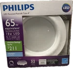 Philips 65w Equivalent 4" Retrofit Trim Recessed Light (daylight) Dimmable 650lm. Fixed Price $19.99.