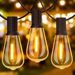 Gluroo Outdoor String Lights 180ft, 90+6pcs Vintage Bulbs Shatterproof 2700k .... Fixed Price $133.09.