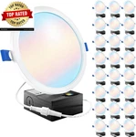 24 Pack 6 Inch Led Canless Recessed Lighting, Slim Surface Mount Ceiling Light. Fixed Price $76.68.