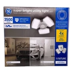 Ge Super Bright Utility Light Leds 3 Panel 3500 Lumen Daylight 5000k Medium Base. Fixed Price $32.39.