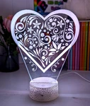 Love Heart Mandala Personalised 3d Led Night Light Colour Changing Room Lamp. Fixed Price $35.79.