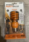 Ecobulb Orange Energy Saving Feit Cfl Party Bulb 13w=60w 7 Year 8000 Hr, Life. Fixed Price $16.99.