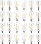 24 Pack Led St38 Replacement Bulbs, 1 Watt E12 Bulb 2700k Warm White, Vintag. Fixed Price $37.99.