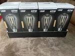 Lot Of 4 Feit Electric 40w Replacement St19 2100k Clear Glass Led Light Bulb. Fixed Price $16.00.