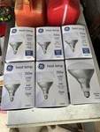 5 Ge Heat Lamp 250w 120v 5,000 Hrs 4.6 Yrs Life R40 Clear Med Base. Fixed Price $30.20.