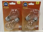 2 Pack Of - Total Home Clear Appliance Bulbs 40w A15 Medium Base. Fixed Price $15.88.