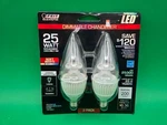 Feit: Led Dimmable Chandelier -e12 / 25 Watt 200 Lumens Bulb 2-pack. Fixed Price $8.00.