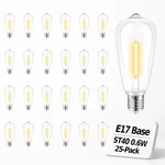 25 Pack St40 Led Replacement Bulbs, Shatterproof Vintage Edison Bulbs For Out.... Fixed Price $29.74.
