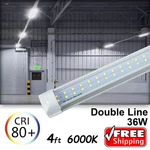10-100 Pack Led Integrated 4ft T8 Tube Light Bulbs 36w 6500k Double Line Clear. Fixed Price $566.79.