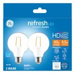 Led Light Bulbs, G25, Clear Daylight, 360 Lumens, 4.5 Watt, 2-pk. - 93102872. Fixed Price $19.94.