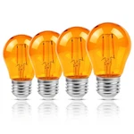 Kinur Amber Light Bulbs,a15 2 Watt 2000k Warm 4 Count (pack Of 1),. Fixed Price $13.97.