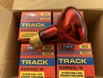 Feit Electric 50r20/r Red Track Light Flood Bulb 50 Watt R20 Lot Of 4 Nos. Fixed Price $13.00.