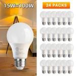 4/6/12/24-pack A19 Led Bulbs 15w Equivalent 100w Replacement Daylight 5000k E26. Fixed Price $30.93.
