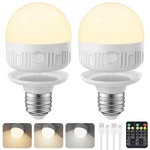 Scopow 2packs E26 Rechargeable Light Bulbs With Remote Control, 5w 350lm Magn.... Fixed Price $34.02.
