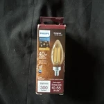 Philips 40-watt Vintage Edison Bulb Led Dimmable Candelabra Base B11. Fixed Price $14.99.
