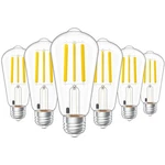 Sunco 6 Pack Dusk To Dawn Indoor Residential Vintage Led Edison Bulbs 75w Equ.... Fixed Price $32.99.