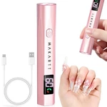 Makartt Portable Uv Led Gel Nail Lamp - 3 Beads, Rechargeable, Fast Curing. Fixed Price $27.49.