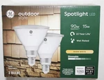 Ge Outdoor 90w Led 15w Bulbs Spot Par38 Medium Base Warm White Wet Rated 2-pack. Fixed Price $8.95.