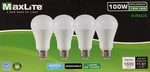 Maxlite Led Dimmable 4 Pack A19 Bulb 100w Daylight Count (pack Of 1), White. Fixed Price $27.54.