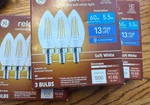 General Electric Relax Led 60w Dimmable Decorative Light Bulbs Soft White 3pk. Fixed Price $12.99.