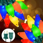 26.4ft - 50 Led Bulbs Multicolor C7 Christmas Lights Outdoor Big Bulb Col.... Fixed Price $33.11.