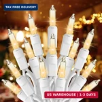 Brightown Christmas Lights, 100-count 20ft Clear Incandescent Bulb Mini String L. Fixed Price $15.86.