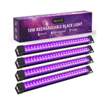 Rechargeable Black Light Bar 4 Packs, Battery Powered Lights For Glow P.... Fixed Price $43.69.
