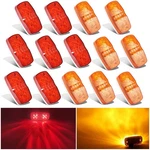 Nifeida Trailer Clearance Lights, 14 Pcs Waterproof Double Bullseye Amber & R.... Fixed Price $45.19.