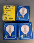 4 Vanity Bulbs Lot 25w 130v Clear Candelabra Base G-16 1/2 New Boxed 25g16cl3. Fixed Price $8.50.