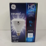 Ge 650 Lumens 65w/9w 30689 Hd+ Reveal Br30 Led Floodlight Bulb. Fixed Price $14.99.