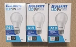 3 Pack Bulbrite Led 9w A19 774231 Lightbulbs 60w E26 Frosted Soft White Bulbs. Fixed Price $19.74.