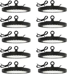 Sunco 10 Pack Ufo Led High Bay Light, Lighting For Warehouse, 5000k Daylight, 15. Fixed Price $463.71.