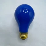 Satco S6092 25 Watt A19 130v Light Bulb, Ceramic Blue Party Bulb. Fixed Price $8.72.