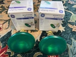 (2) Green Outdoor Floodlights Ge 85-watt Par38 - 2000hr Life Nos New Unused!. Fixed Price $19.50.