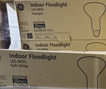 Ge Indoor Floodlight Led Br30 Soft White 650 Lumens, Case Of 20 Contractor Pack. Fixed Price $40.00.