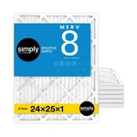 Filter 24x25x1 Merv 8 24 Pack Home Ac Furnace Hvac Simply Air Actual Size Dust. Fixed Price $114.99.