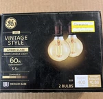 Ge Led Vintage Style Light Bulbs G25 Medium Base 60w Amber Glass 2 Boxes 4. Fixed Price $15.98.