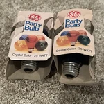 Ge Lighting 25 Watt Party Light Blue Standard Glass Bulb (2). Fixed Price $8.00.